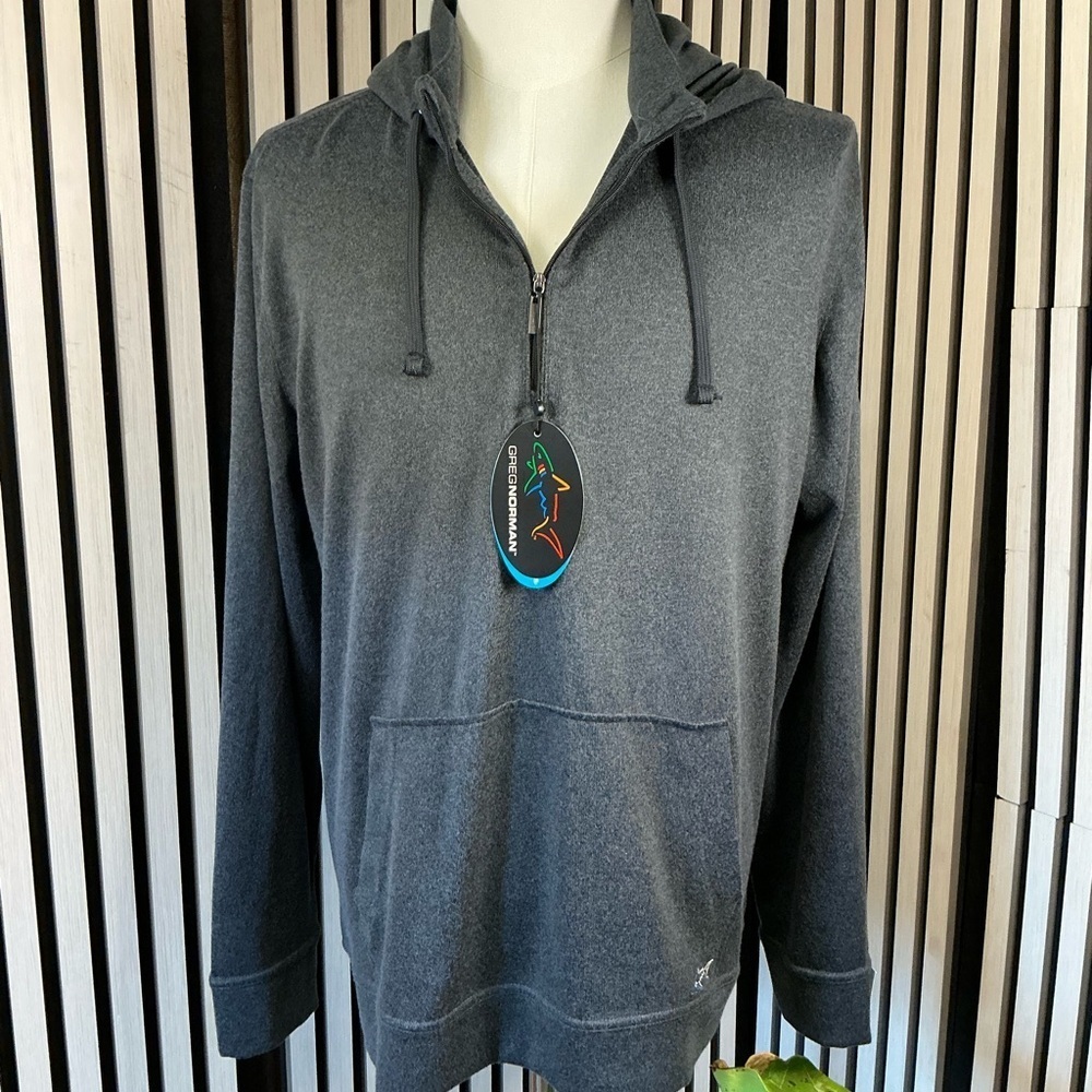 NWT Men’s Greg Norman 1/4 zip Pullover with Hood Sz XL